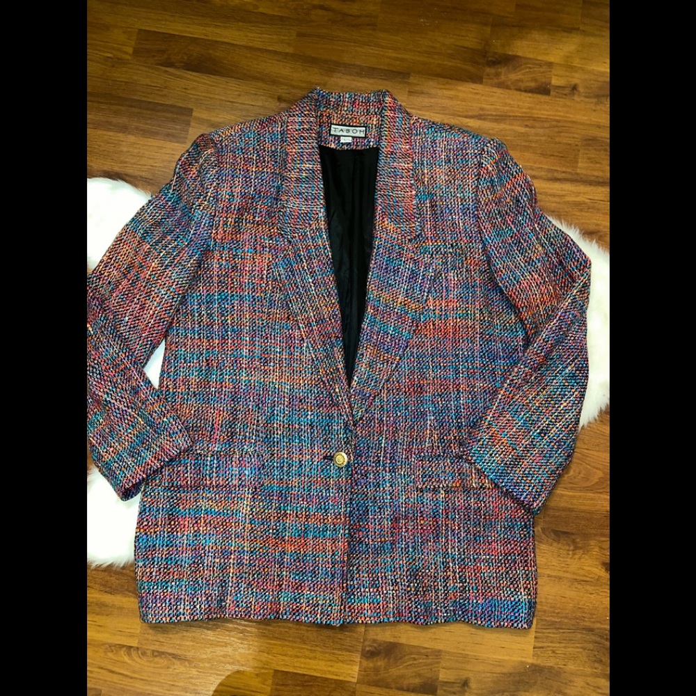 TABOH silk multicolored blazer one bottom